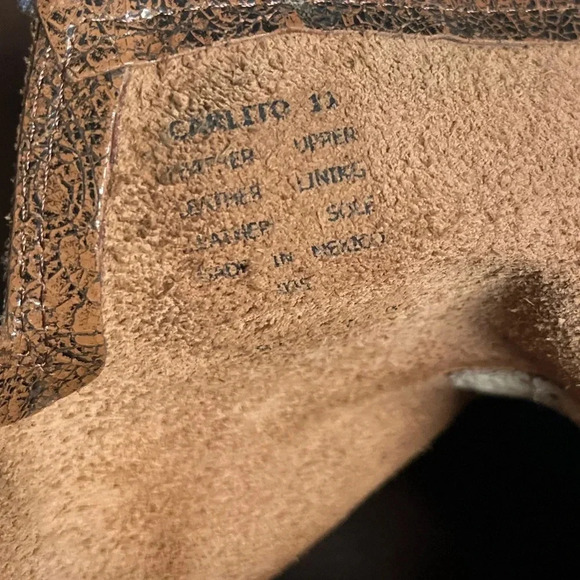 FreeBird Carlito Brown Leather Boho Western Moto Boots - Picture 14 of 16